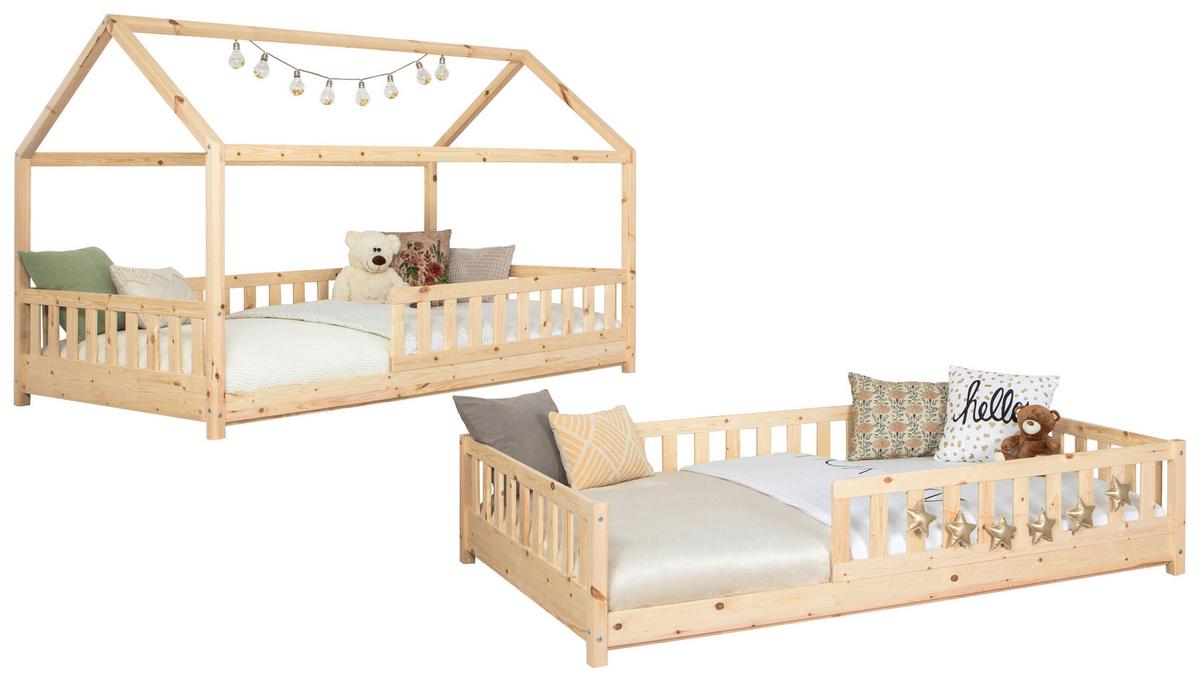 Kinder-/Jugendbett Duo ca. 120x200 cm Kiefer massiv - Naturfarben, MODERN, Holz (120/200cm) - MID.YOU