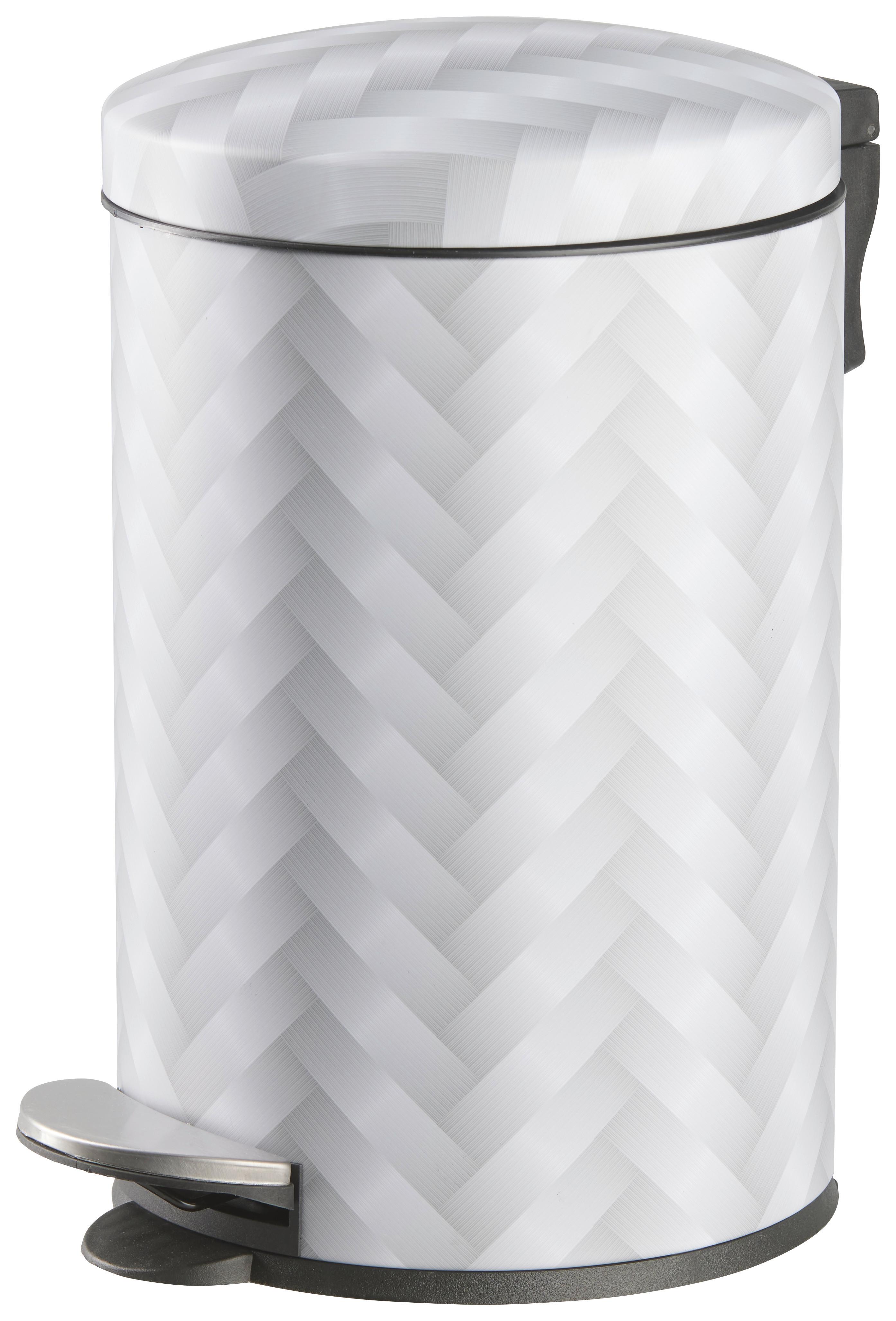 Treteimer Mason ca. 12l - Weiss/Schwarz, Konventionell, Kunststoff/Metall (25/41cm) - Modern Living