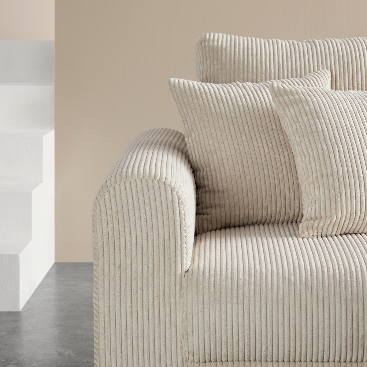 Colţar LILLE - bej, Modern, textil (232/110/156cm) - Best Price