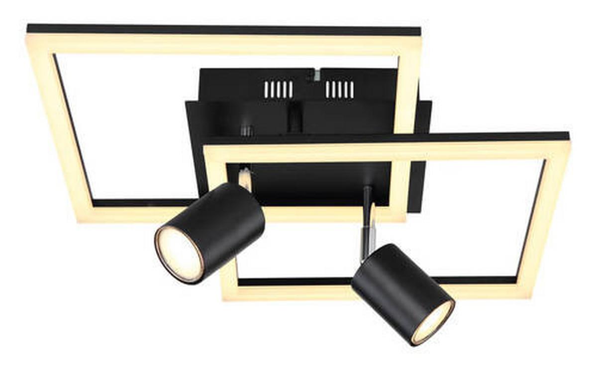 Led Mennyezeti Lámpa 67308-36 - fekete/opál, Design, műanyag/fém (42/42/19cm) - Globo