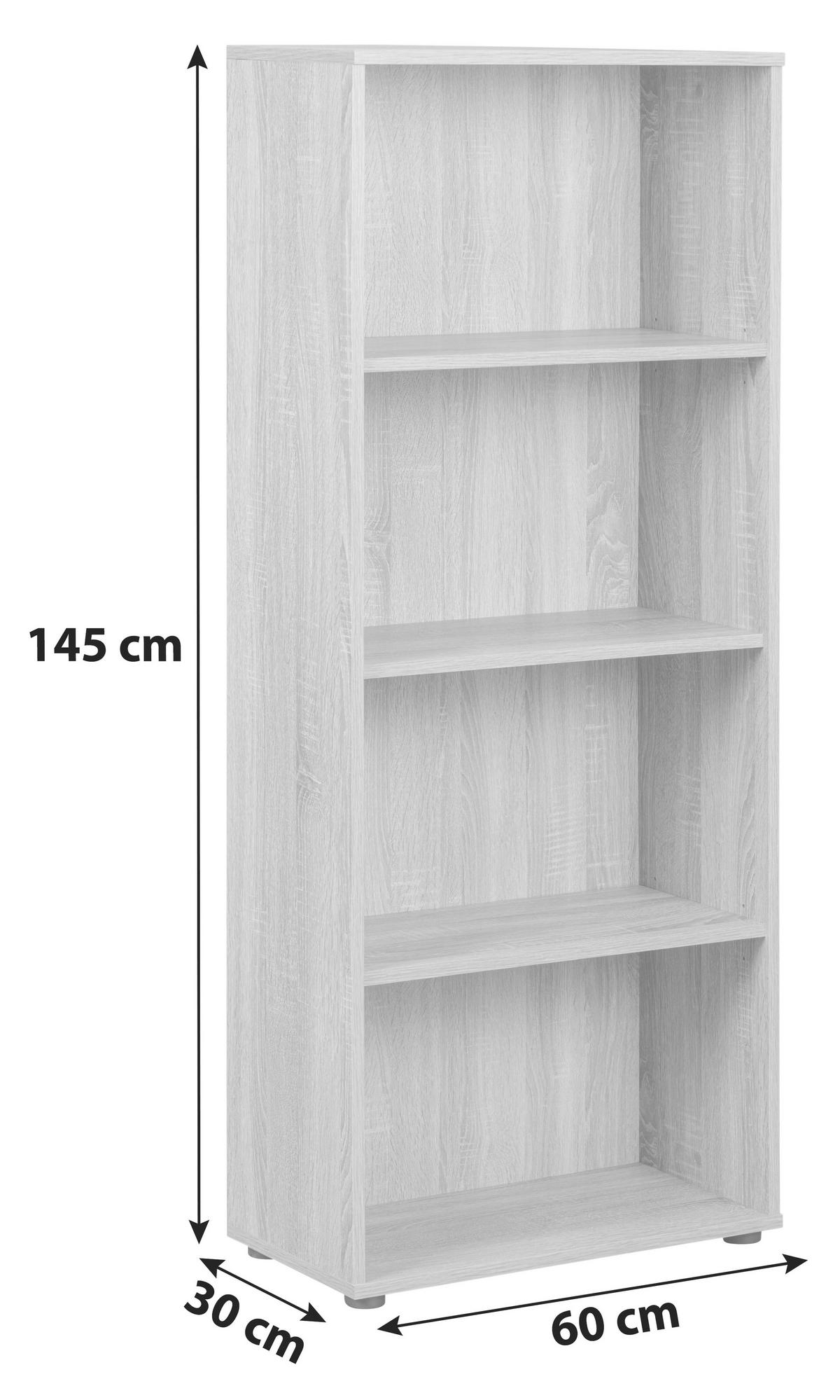 Standregal "Parini" , eiche - Sonoma Eiche, Basics, Holzwerkstoff (60/145/30cm) - MID.YOU