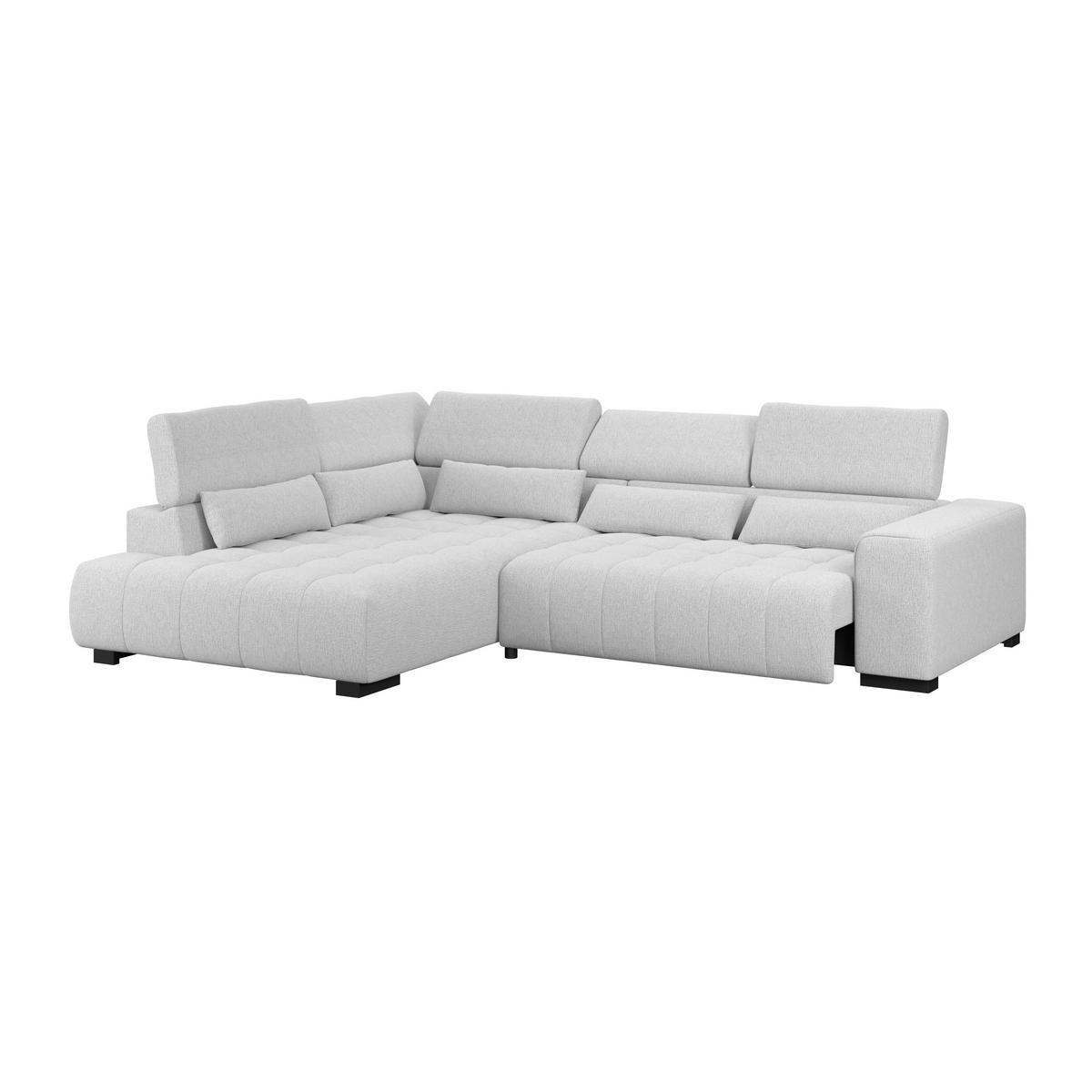 Kutna Garnitura Matera - svijetlo siva/crna, Trend, tekstil/drvo (226/311cm)