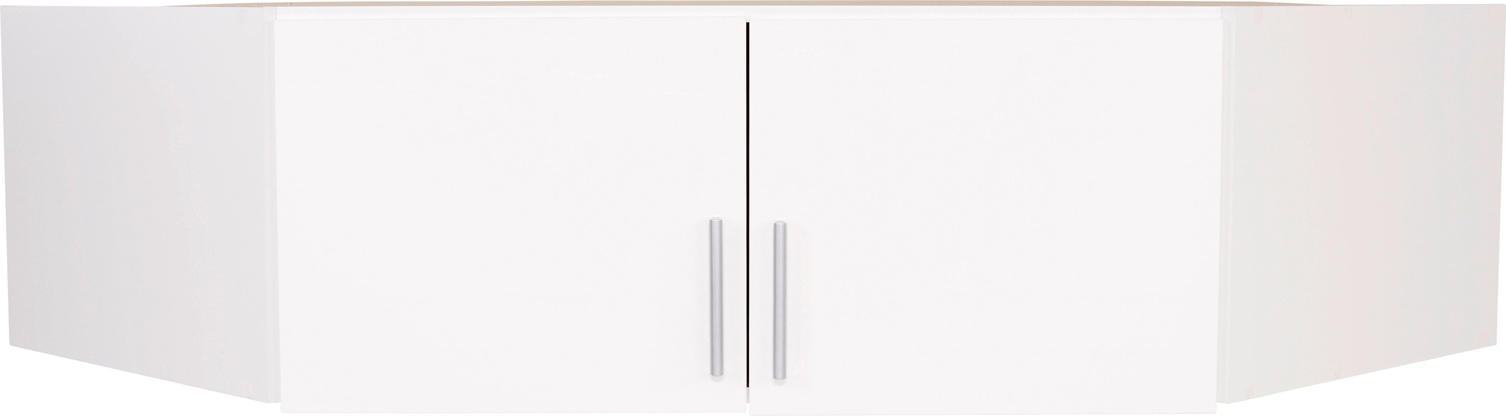 Nastavek Za Omaro Celle - bela/barve aluminija, Moderno, umetna masa/leseni material (117/39/117cm) - Premium Living