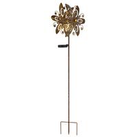 Solarleuchte 36578  Solar - Klar/Rostfarben, Design, Glas/Metall (32/17,5/124cm) - Globo