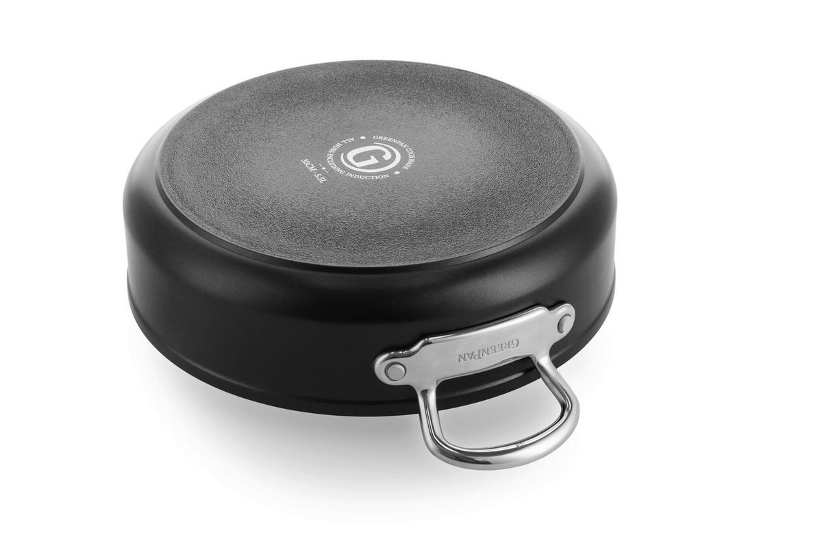 PATELNIA DO DUSZENIA CC005329-001 BARCELONA PRO - czarny, Basics, metal/szkło (30cm) - GreenPan