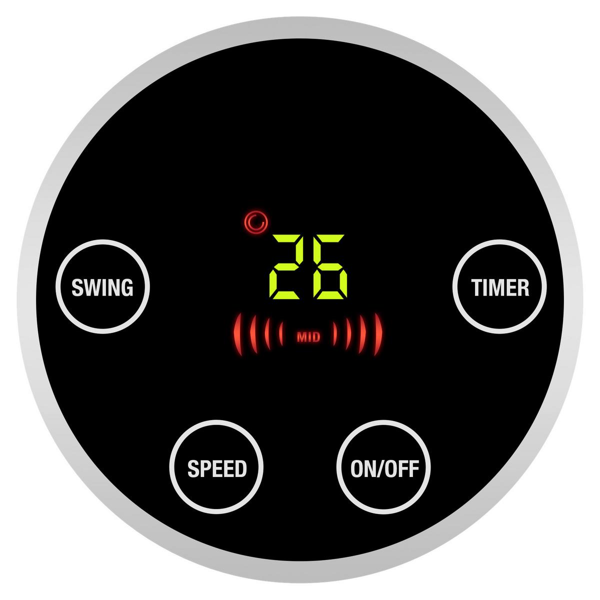 Pokončni Ventilator Leonhard - siva, Moderno, umetna masa (24/24/75,5cm) - Insido