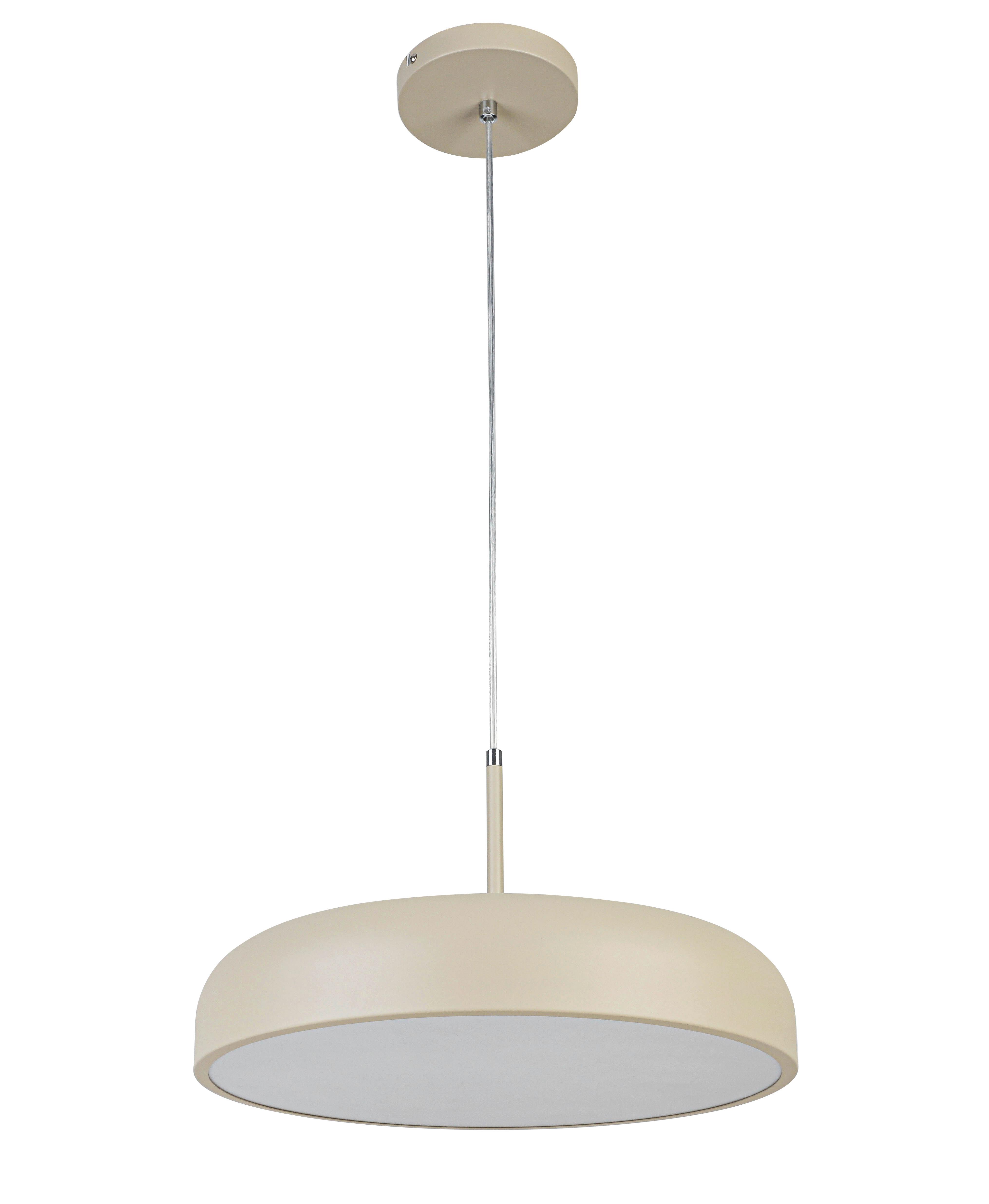 LED-HÄNGLAMPA MIKE - vit/sandfärgad, Modern, metall/plast (40/40/130cm) - Mömax
