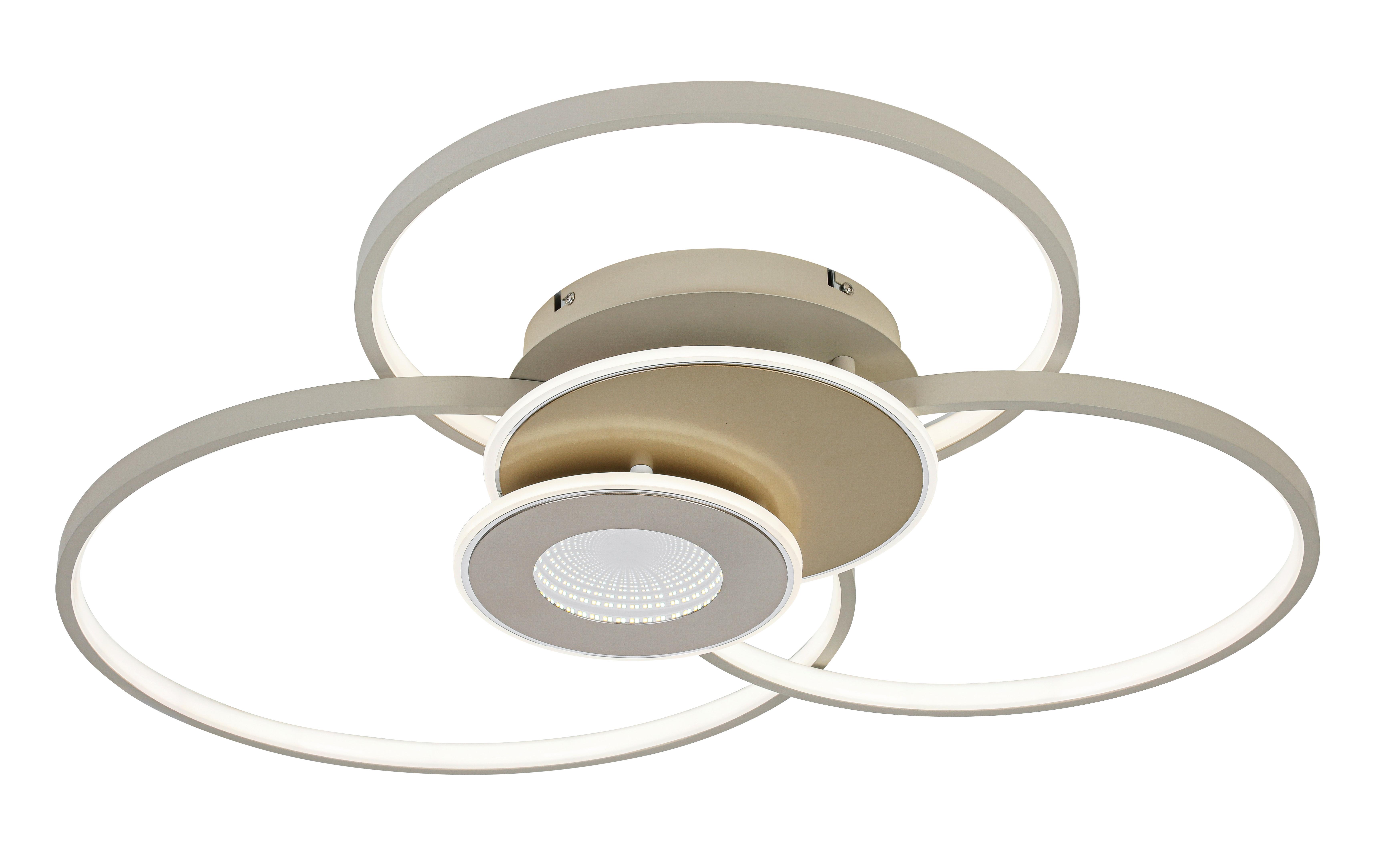 LED-TAKLAMPA SEHR - sandfärgad/champagne, Modern, metall/plast (74/77/11cm) - Mömax
