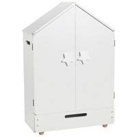 SZAFA NA UBRANIA DLA LALEK STAR - biały, Basics, materiał drewnopochodny/drewno (46/70,5/24cm) - My Baby Lou