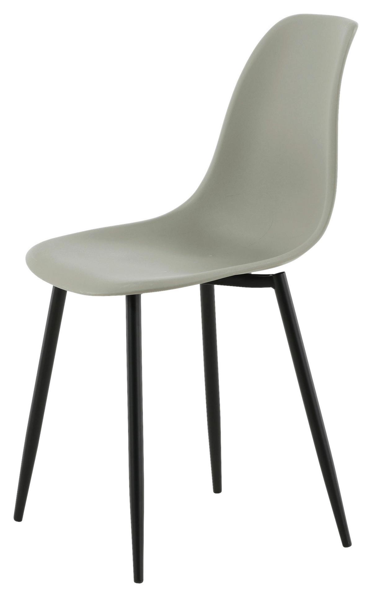 STUHL-SET POLAR - Schwarz/Grau, Design, Kunststoff/Metall (45,5/81/58cm) - Livetastic