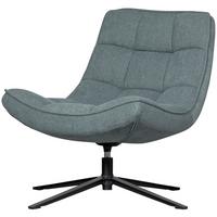 Sessel Maudi Blau B: 74 cm - Blau/Schwarz, Design, Textil/Metall (74/84/86cm) - Livetastic
