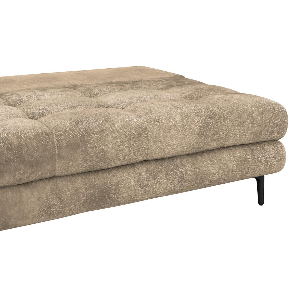 Trosjed Perla - svijetlo smeđa/crna, Konvencionalno, tekstil/metal (203/94/96cm)