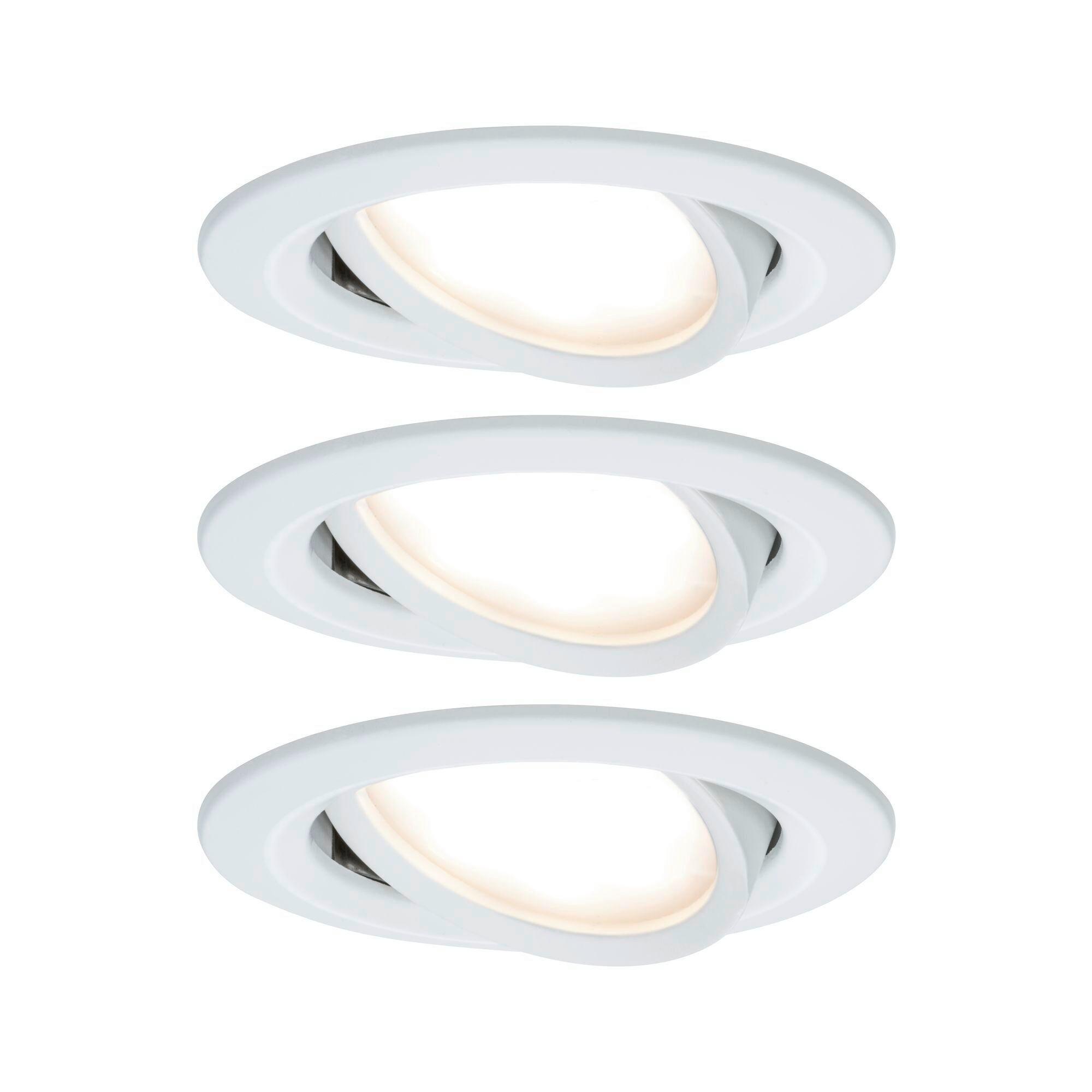 LED-Deckenleuchte Nova in Weiß/Alufarben max. 6,5 W - Alufarben/Weiß, Basics, Metall (8,4cm) - Paulmann