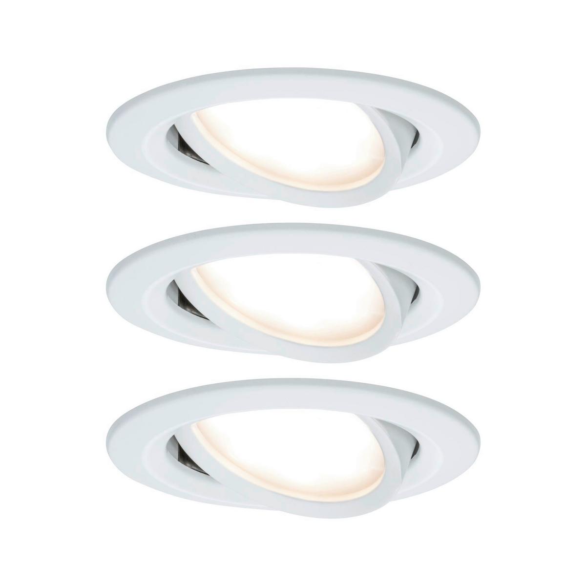 LED-Deckenleuchte Nova in Weiß/Alufarben max. 6,5 W - Alufarben/Weiß, Basics, Metall (8,4cm) - Paulmann