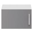 AUFSATZSCHRANK Grau Hochglanz/Weiß - Edelstahlfarben/Grau, MODERN, Holzwerkstoff/Metall (50/32/57cm) - MODERN LIVING