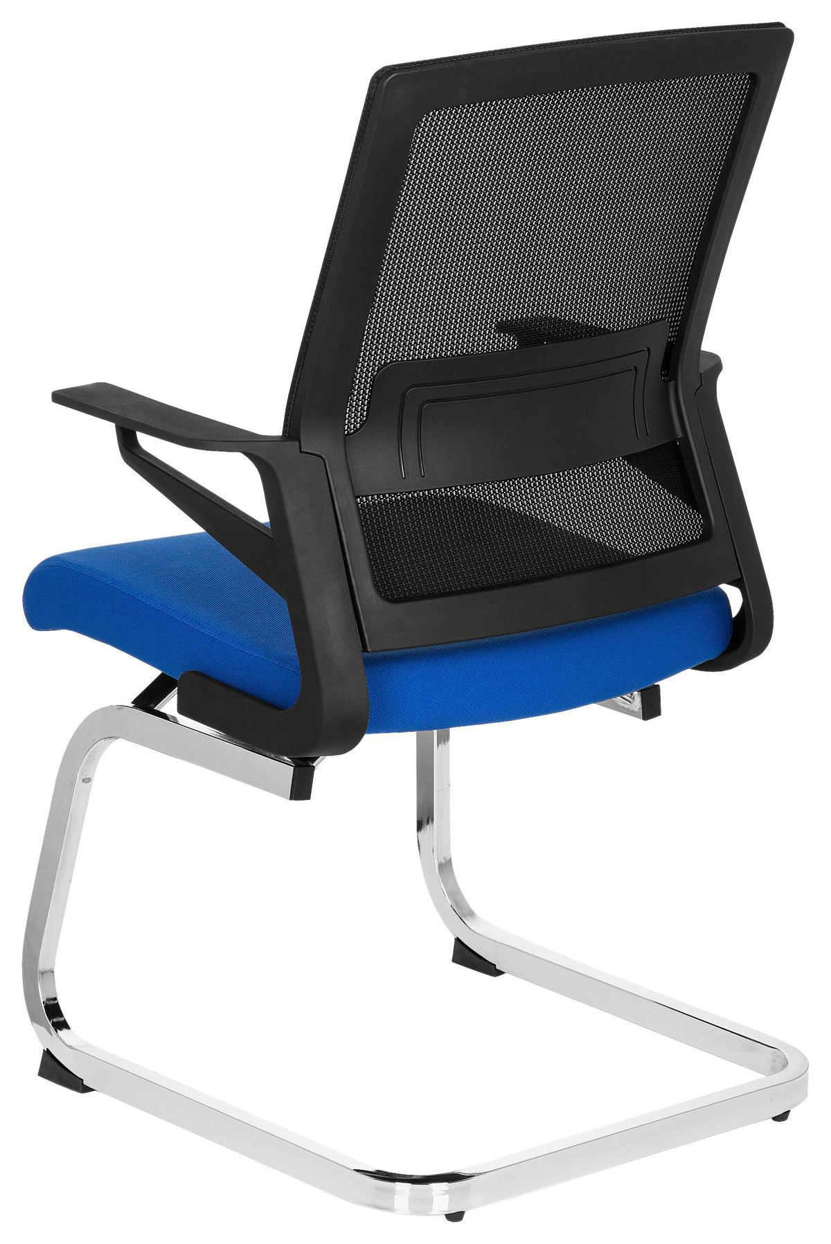 Konferenčni Stol Inventor V, Črna, Modra - barve kroma/modra, Moderno, kovina/umetna masa (59/95/54cm) - MID.YOU