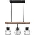 Hängeleuchte Gidi max. 40 Watt - Schwarz, ROMANTIK / LANDHAUS, Holz/Holzwerkstoff (60/114-209/13,6cm) - Modern Living Hängeleuchte Gidi max. 40 Watt - Schwarz, ROMANTIK / LANDHAUS, Holz/Holzwerkstoff (60/114-209/13,6cm) - Modern Living