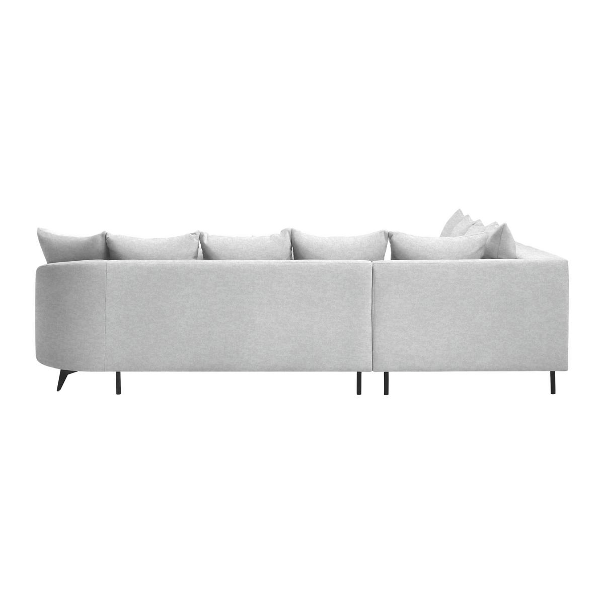 Ecksofa Axel Silberfarben - Silberfarben/Schwarz, MODERN, Textil/Metall (250/87/291cm) - Mömax