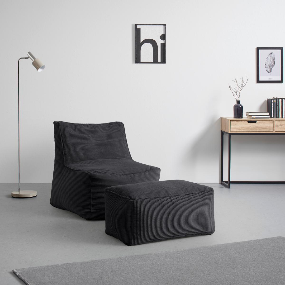 Sitzsack Caroline Anthrazit - Anthrazit, MODERN, Textil (75/84/88cm) - Mömax