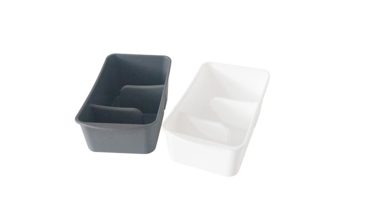 Gewürzregal Maggy in diversen Farben - Weiss/Grau, Kunststoff (25/15/11cm) - Modern Living