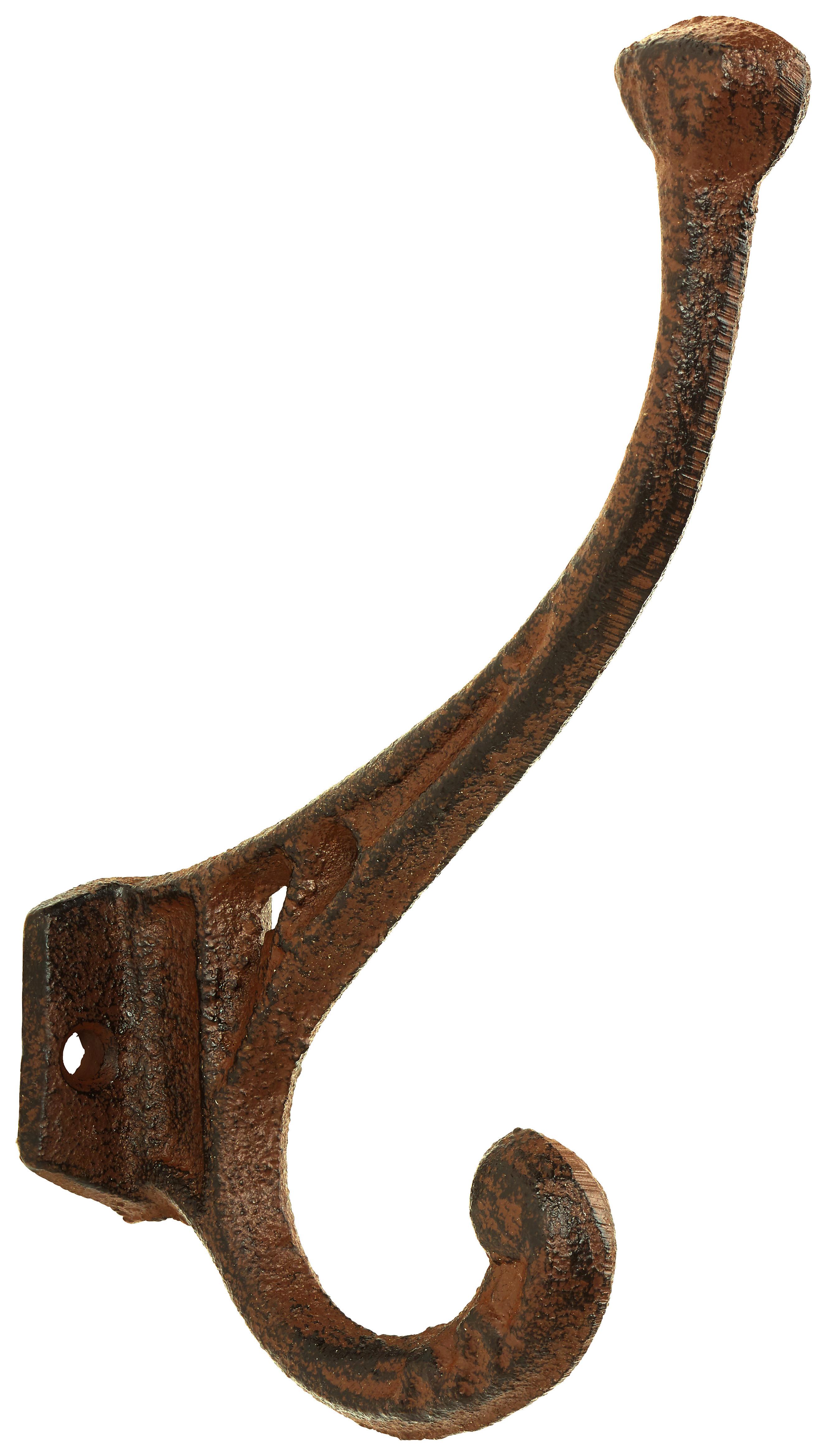 Kaveljček Hook, Rjava, Železo - rjava, Romantika, kovina (10/15/3cm) - Modern Living
