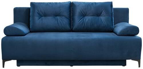 Zofa Boxspring Viera, Temno Modra, Ležišče, Predal - črna/temno modra, Moderno, kovina/tekstil (201/100/105cm) - Mömax