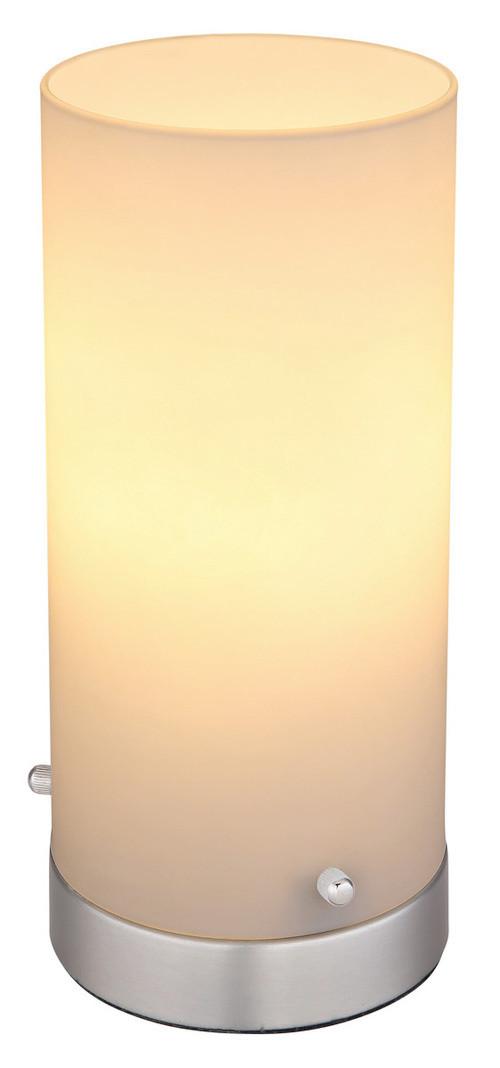 LED-Tischleuchte Cyli max. 4 Watt - Opal/Nickelfarben, Basics, Glas/Metall (11/24cm) - Globo