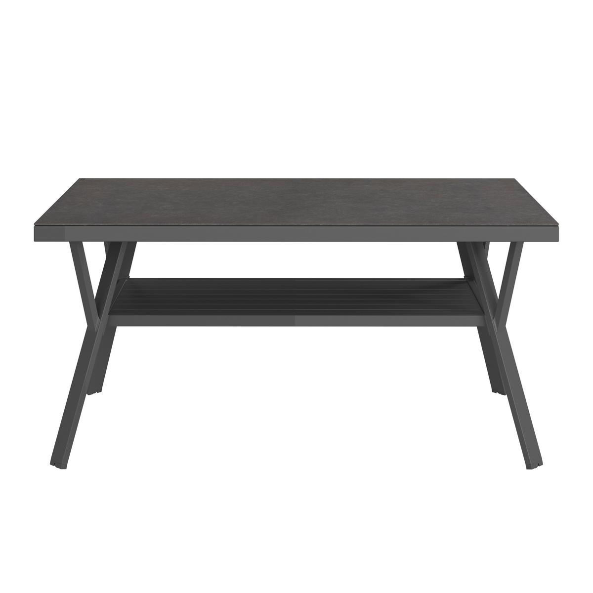 Lounge Garnitura Genua, Črna, Antracit, 4-Delno - črna/antracit, Moderno, kovina/steklo - Beldano