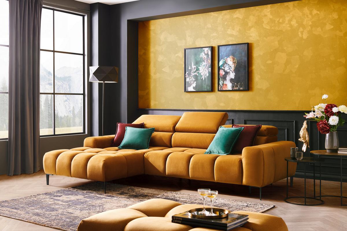 Coltar IMPERIA -EXKLUSIV- - galben curry, Design, textil (177/270cm) - Modern Living