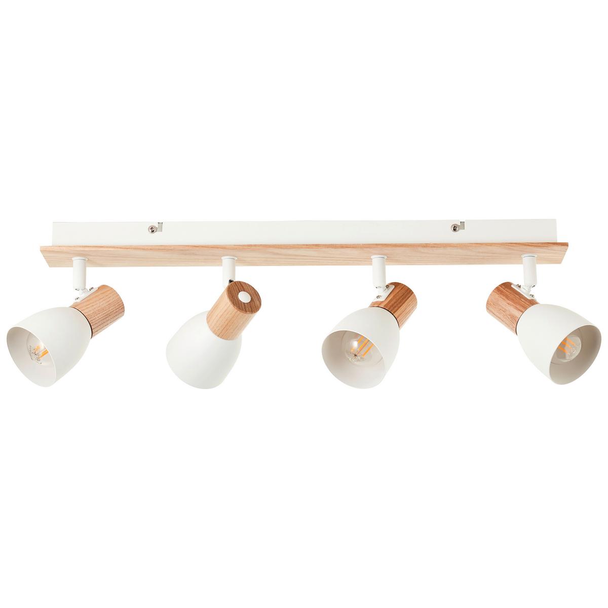 Strahler Daintree Naturfarben/Weiß max. 28 W - Naturfarben/Weiß, Basics, Holz/Metall (52/7cm) - Brilliant