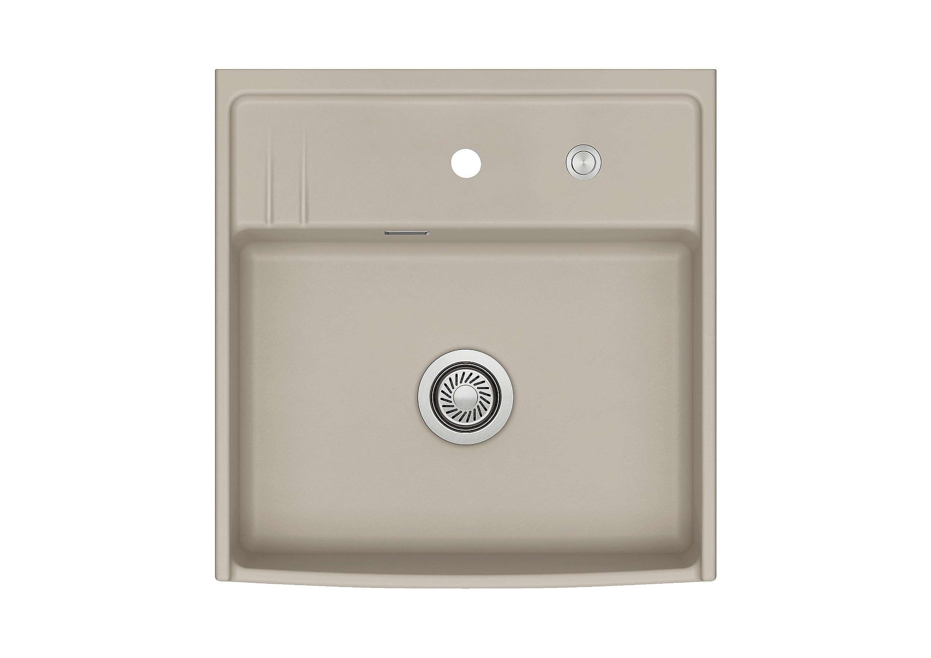 Spüle Kentro 60 Beigebraun - Beigebraun, MODERN, Keramik (59,5/61,8cm) - Systemceram