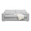 BÄDDSOFFA AGNETA -BASED- - ljusgrå/svart, Modern, trä/textil (200/83/97cm) - Based