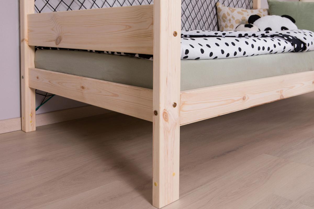 Stauraumbett Holz Fußball ca. 97x213 cm Kiefer - Naturfarben, MODERN, Holz (90/200cm) - MID.YOU