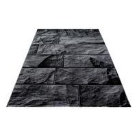 Webteppich Parma Schwarz ca. 80x300cm - Schwarz, KONVENTIONELL, Textil (80/300cm)