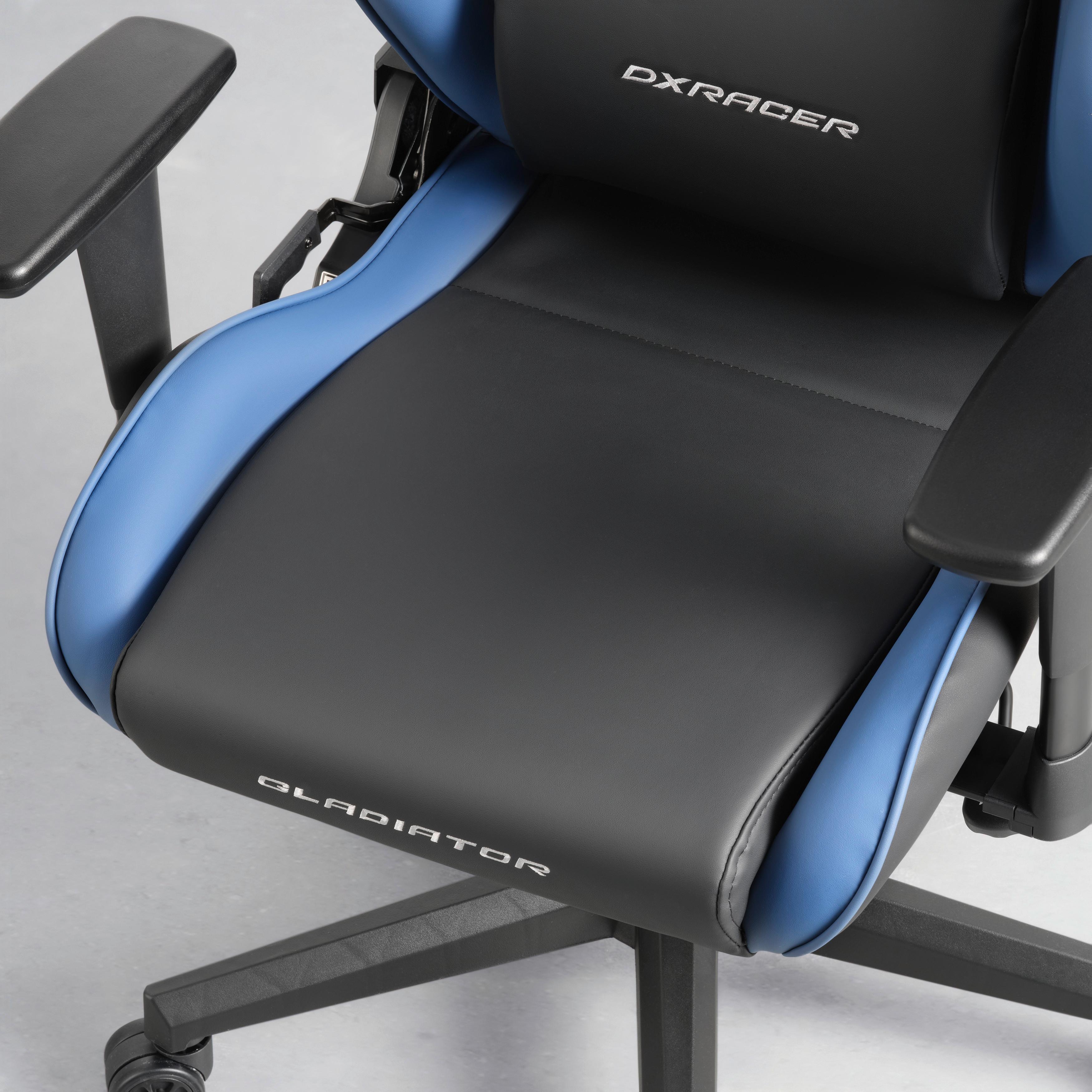 GAMINGSTOL GLADIATOR -EXKLUSIV- - blå/svart, Modern, textil/plast (70/126/70cm) - Dxracer