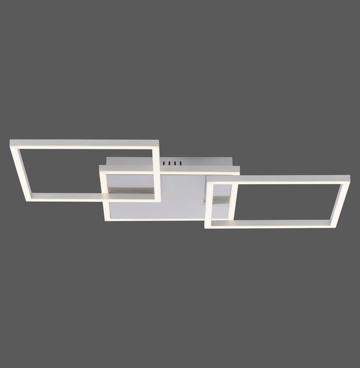 LED-Deckenleuchte Iven max. 21 Watt - Silberfarben, Basics, Kunststoff/Metall (75/45/7,3cm)