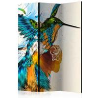 Paravan Bird's Music, 3-Delni, Dvostranski - večbarvno, Basics, tekstil/les (135/172/3cm) - artgeist