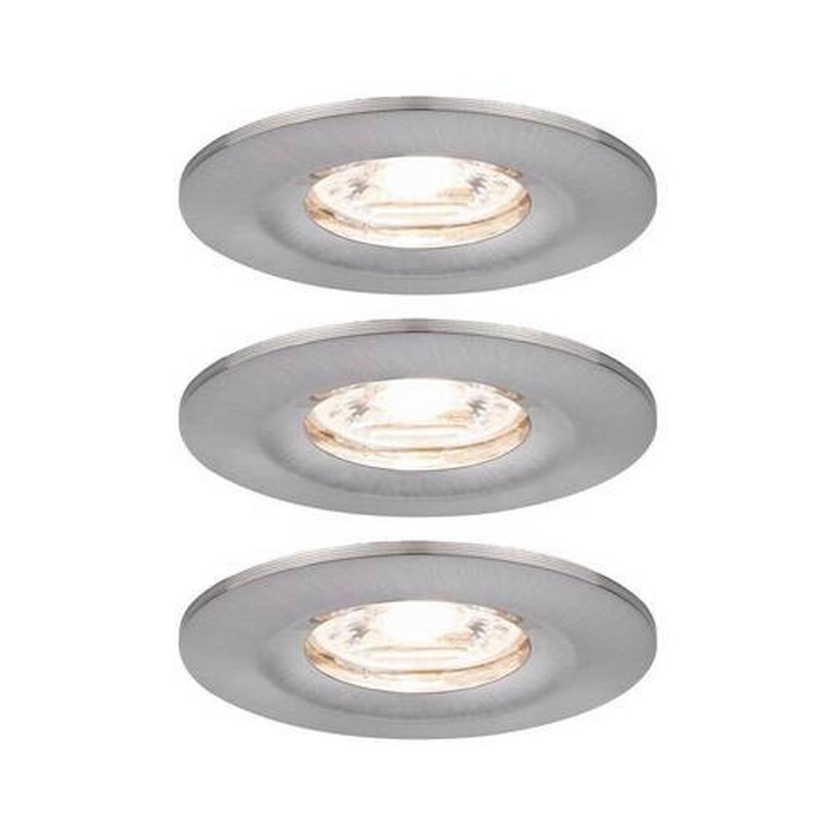 LED-Deckenleuchte Nova mini max. 4 Watt, 3-teilig - Alufarben, Basics, Metall (6,5cm) - Paulmann