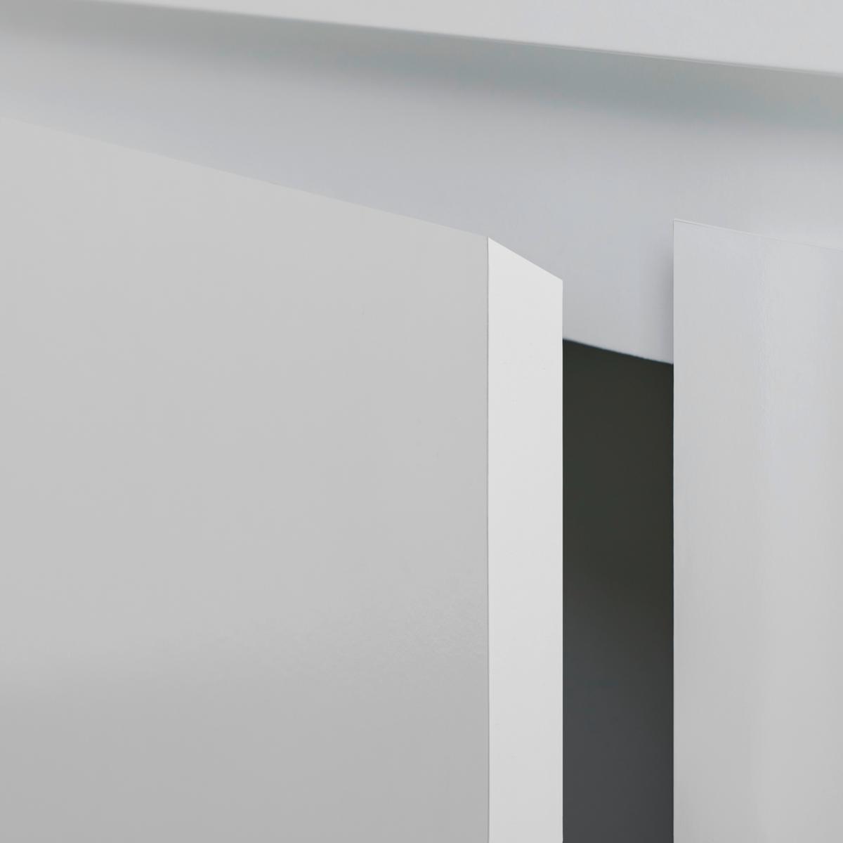 Lowboard Larios B in Weiß - Schwarz/Weiß, MODERN, Holzwerkstoff/Kunststoff (143/61/40cm) - Mömax