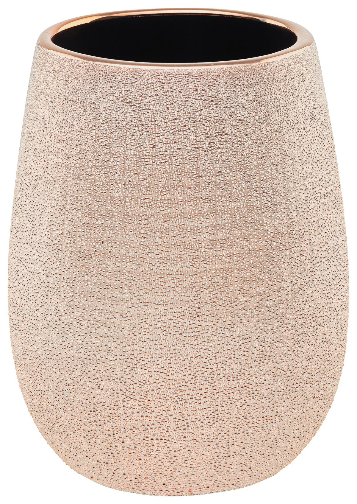 Zahnbürstenhalter Pam in Rosegold aus Naturstein - Roségold, MODERN, Stein (8,5/8,5/11cm)