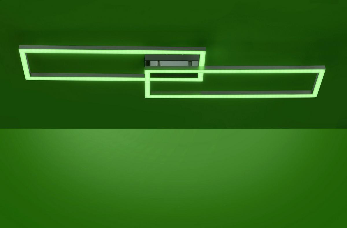 LED-Deckenleuchte Lolasmart max. 18 Watt - Silberfarben, Kunststoff/Metall (110/25/7cm)
