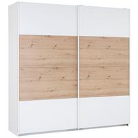 Omara Z Drsnimi Vrati Feldkirch, Bela, Barva Hrasta - bela/hrast artisan, Moderno, kovina/leseni material (136/229/62cm) - Modern Living