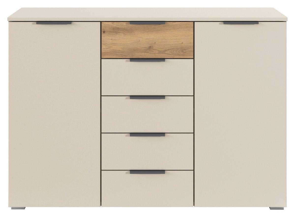 COMODA ELLMAU - stejar Artisan/șampanie, Konventionell, material pe bază de lemn (120/84/40cm) - Premium Living