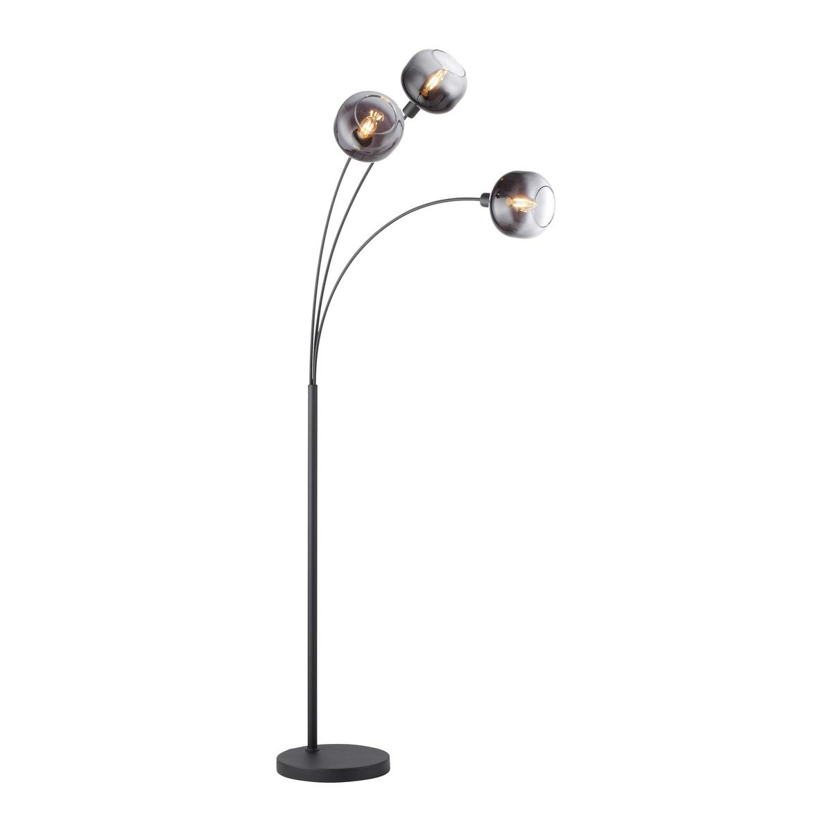 LED-Stehleuchte Zea Schwarz max. 25 Watt - Schwarz, MODERN, Kunststoff/Metall (95/95/160cm)