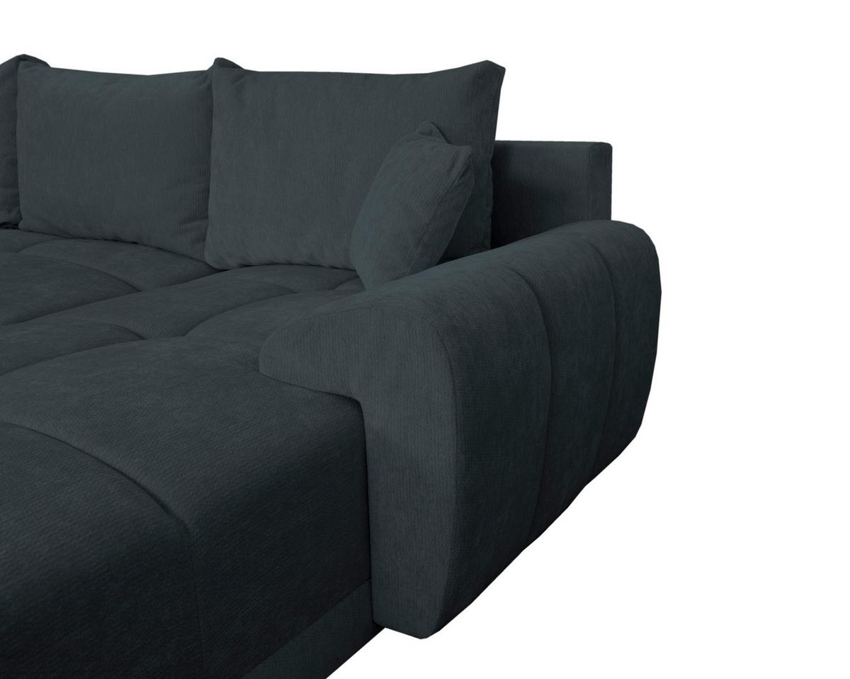 Kutna Garnitura Bonn - boje grafita/crna, Moderno, tekstil/plastika (296/182cm)