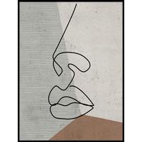 Tablou cu ramă Elena cca. 50x70 cm - maro/negru, Modern, hârtie/material pe bază de lemn (50/70cm) - Modern Living