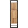 HYLLA ADRIAN -EXKLUSIV- - svart/naturfärgad, Modern, metall/trämaterial (80/126/33,2cm) - Mömax