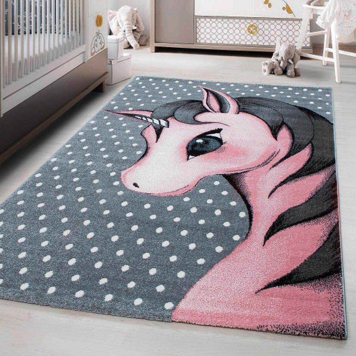 Dječji Tepih Kids  120/170cm - pink/bijela, Trend, tekstil (120/170cm) - Ben'n'jen