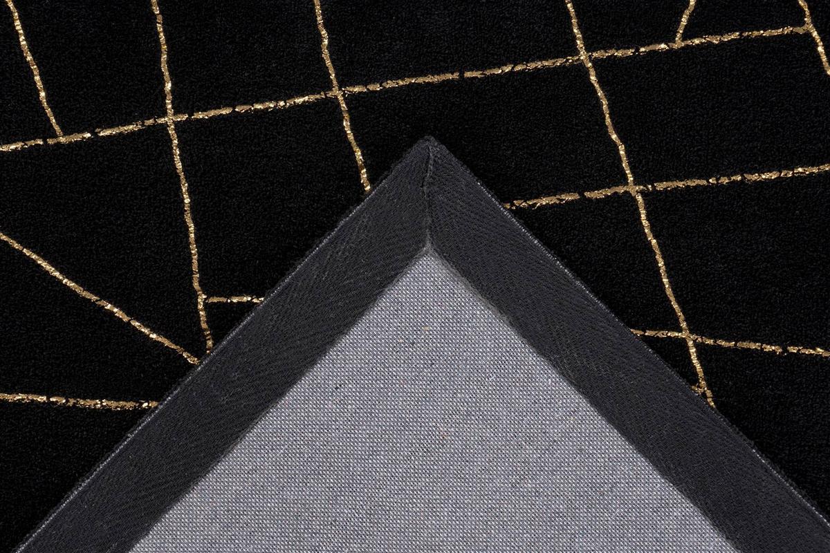 FLACHWEBETEPPICH BIJOU 125 - Goldfarben/Schwarz, Konventionell, Textil (120/170cm) - Kayoom
