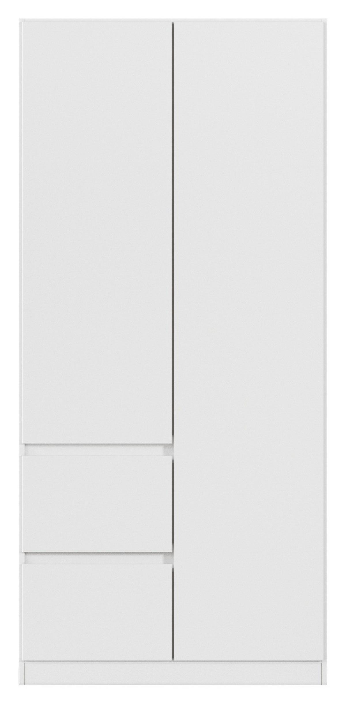 DULAP USI ROTATIVE NIDDA - alb, Basics, material pe bază de lemn (91/197/54cm) - Modern Living